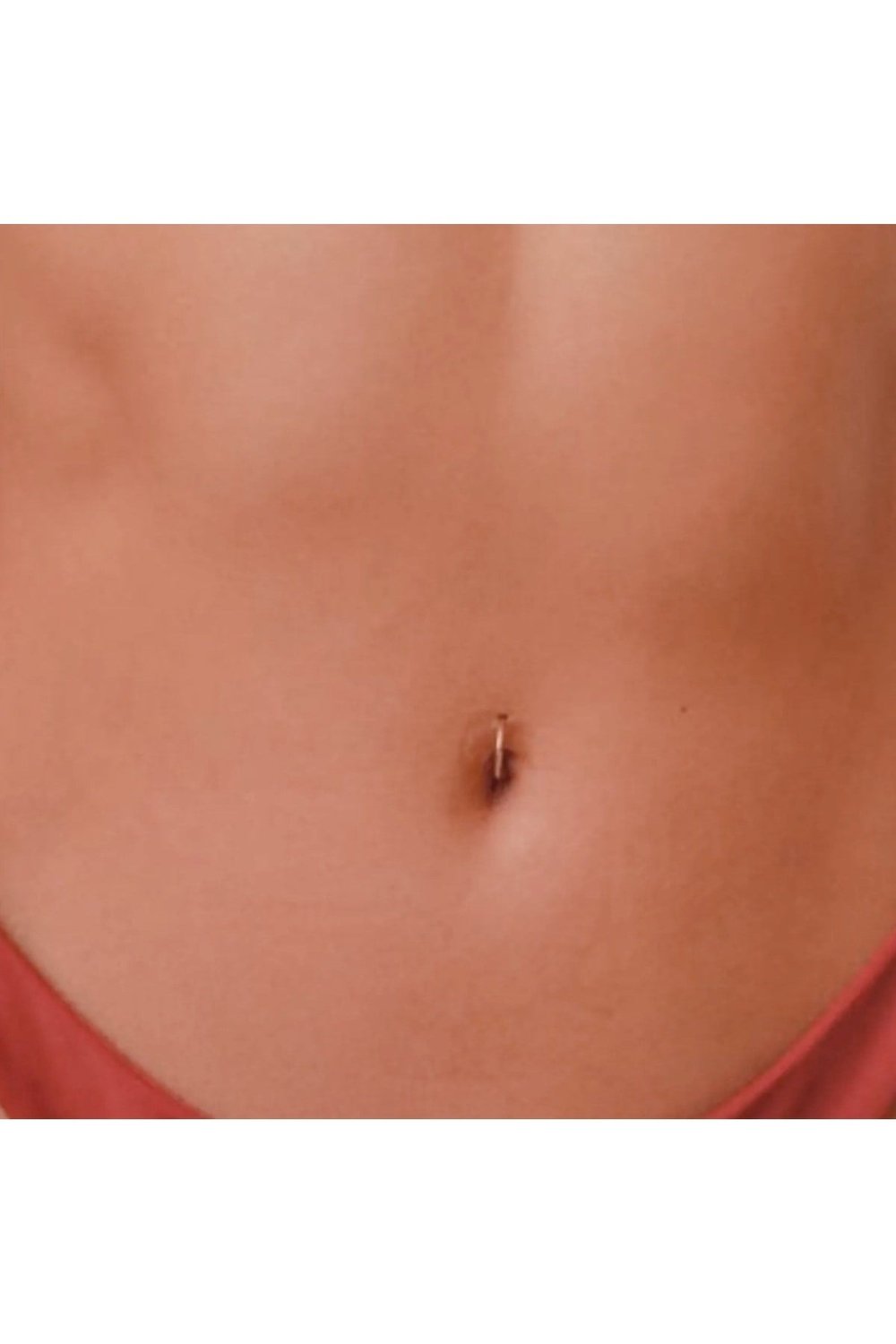 Gümüş Renk 316 L Çelik Küçük Düz Halka Göbek Piercingi 8 mm