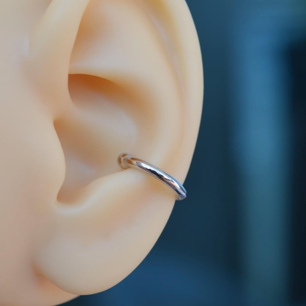 Günlük Kullanım Düz Silver Earcuff Sıkıştırmalı Kıkırdak küpesi
