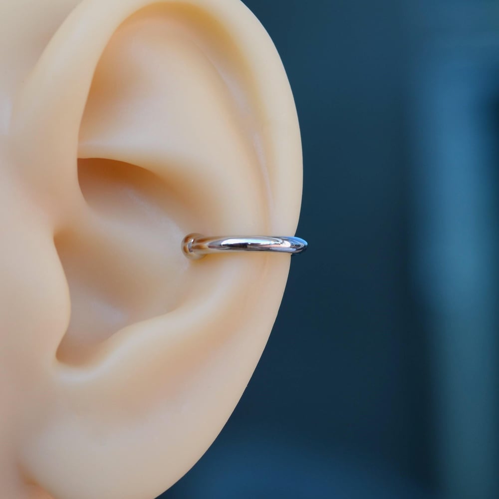 Günlük Kullanım Düz Silver Earcuff Sıkıştırmalı Kıkırdak küpesi