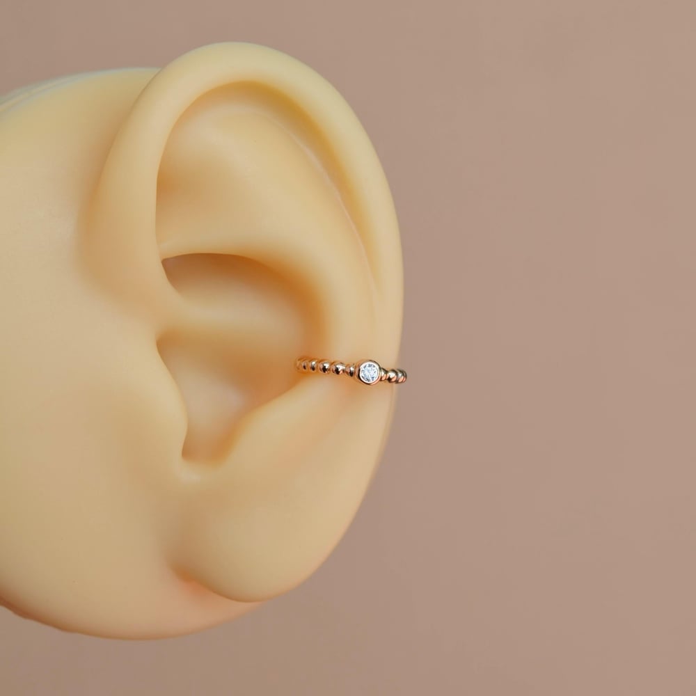 İnce Minimal Earcuff Sıkıştırma Kıkırdak Küpesi