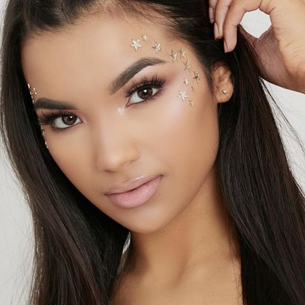 Kristal Yıldızlı Yüz Taşı Kendinden Yapışkanlı Makyaj Taşı Makeup Stickers Yıldız Tırnak Taşı