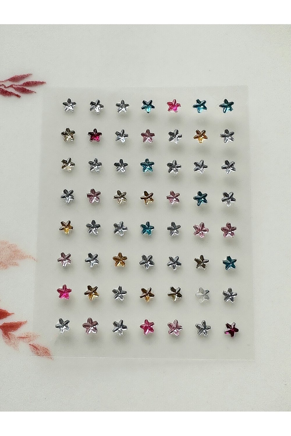 Renkli Yıldız Yüz Ve Vücut Taşı Makeup Stickers Kendinden Yapışkanlı Makyaj Taşı Tırnak Taşı Ha
