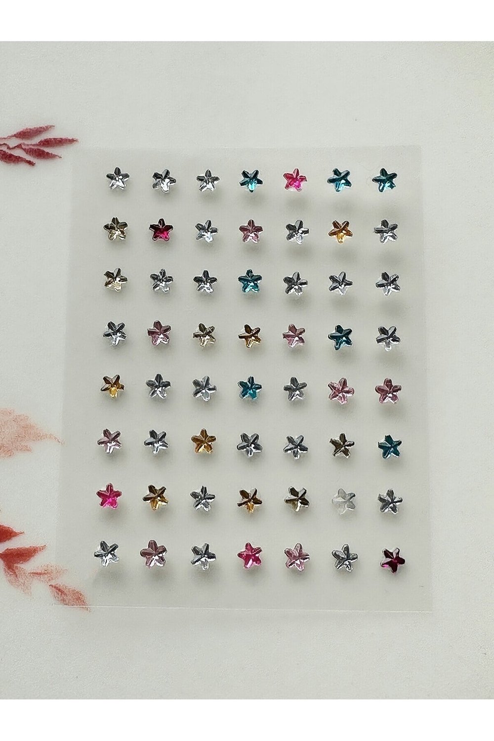 Renkli Yıldız Yüz Ve Vücut Taşı Makeup Stickers Kendinden Yapışkanlı Makyaj Taşı Tırnak Taşı Ha