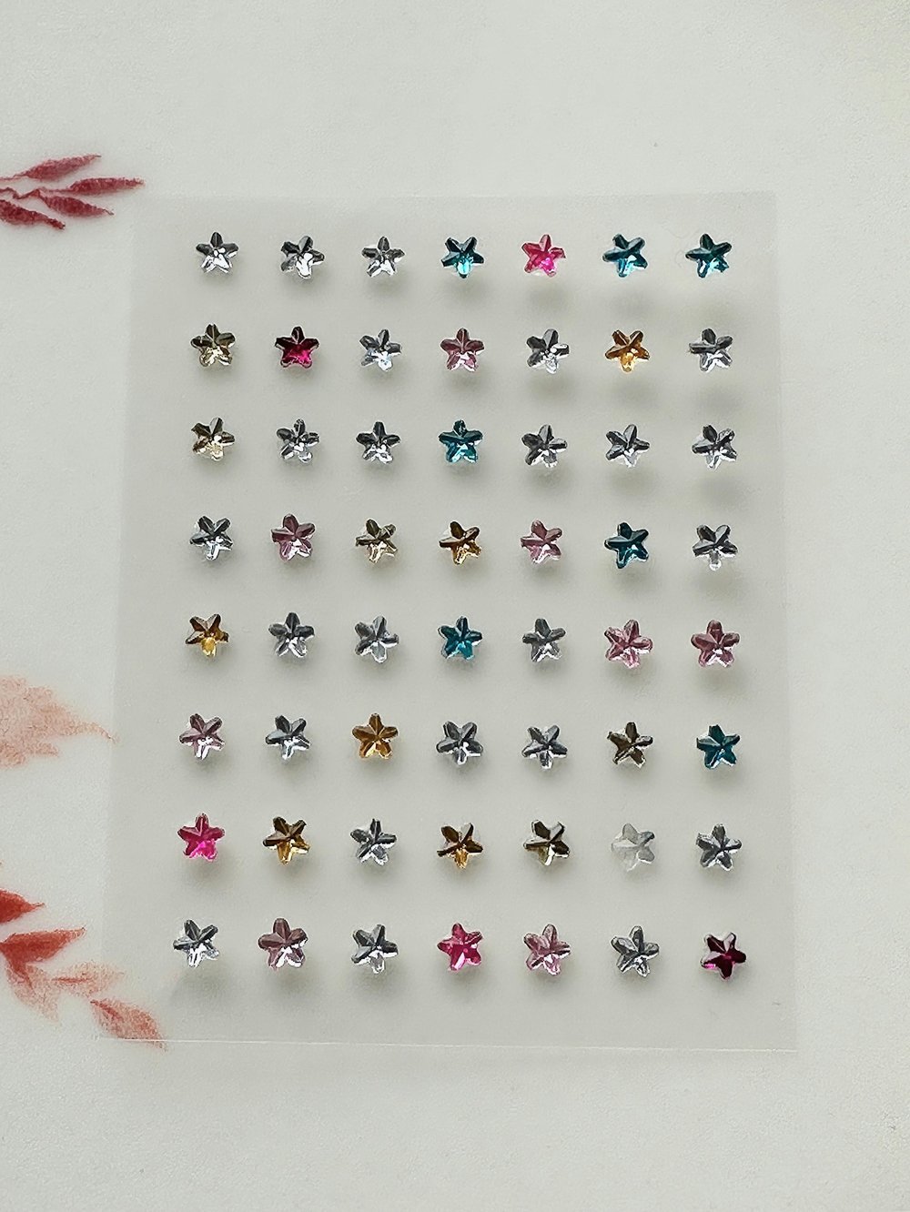 Renkli Yıldız Yüz Ve Vücut Taşı Makeup Stickers Kendinden Yapışkanlı Makyaj Taşı Tırnak Taşı Ha