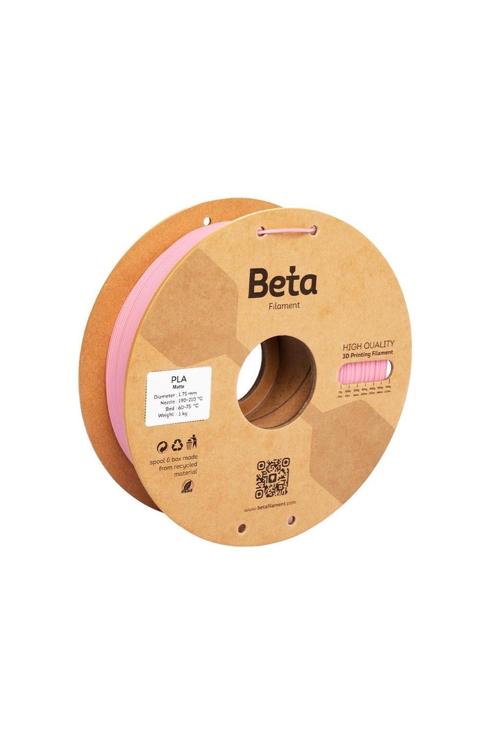 Beta PLA-Matte Filament Lotus Powder