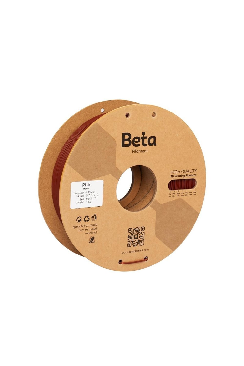 Beta PLA-Matte Filament Wine