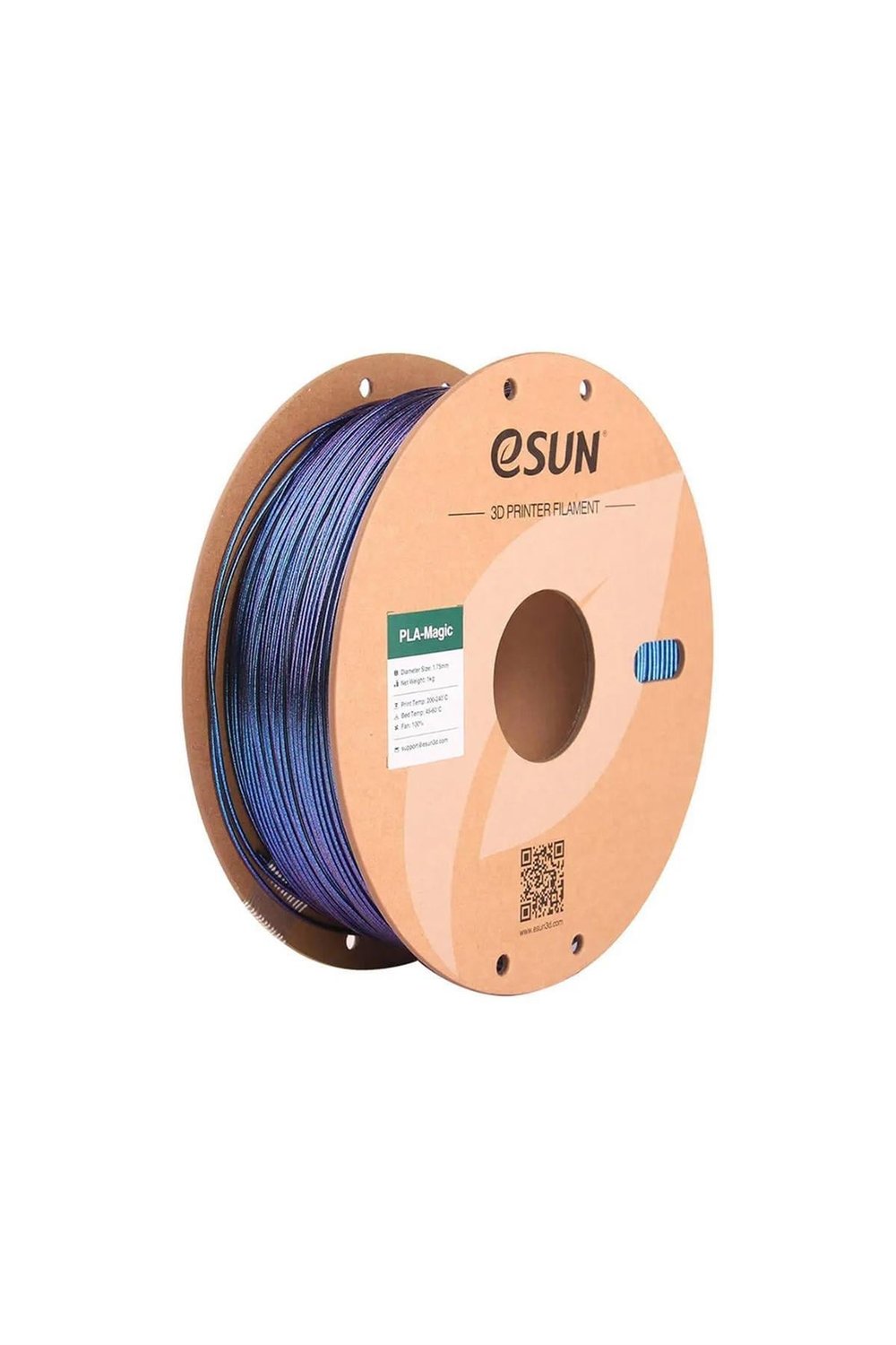 Esun PLA-Silk Magic Filament Dark Twinkling Blue