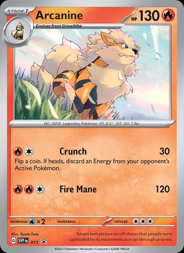 Arcanine - SVP Black Star Promos #011