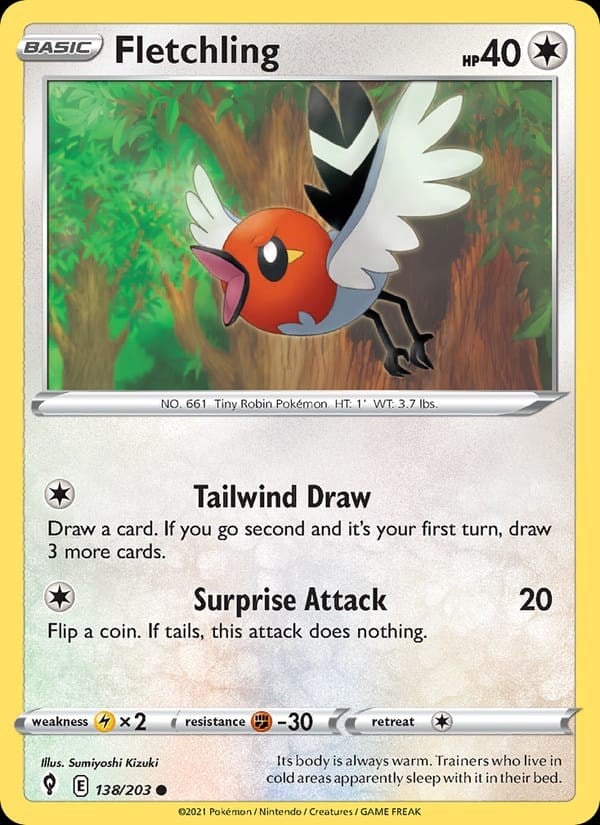 Evolving Skies - Fletchling #138
