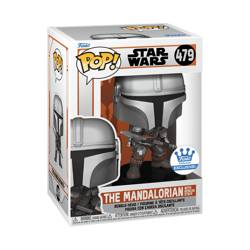 Funko Pop! Star Wars – The Mandalorian with Beskar Staff (Funko Exclusive) #479