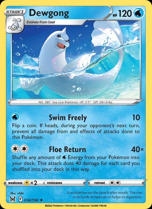 Lost Origin - Dewgong #034