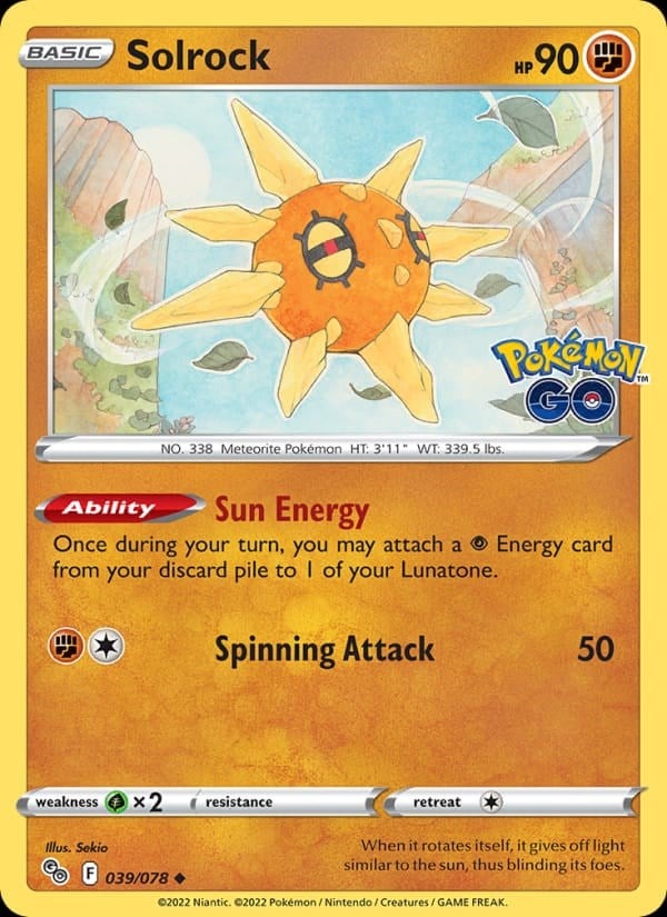 Solrock - Pokemon GO #039 #Normal