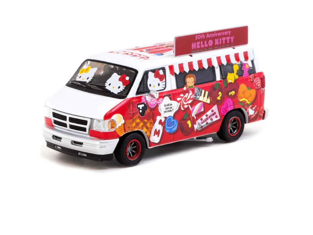 Tarmac Works - Dodge Van Hello Kitty Food Truck - GLOBAL64  1:64