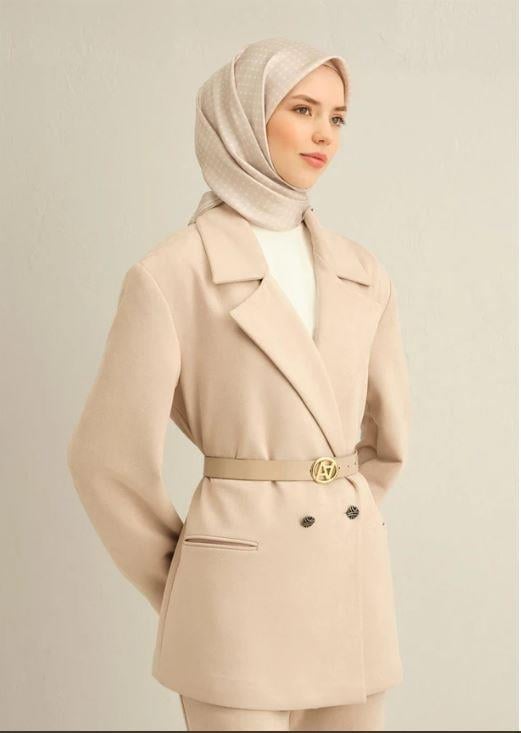 Armine 2025 Desenli Saf İpek Twill Eşarp 9345-86