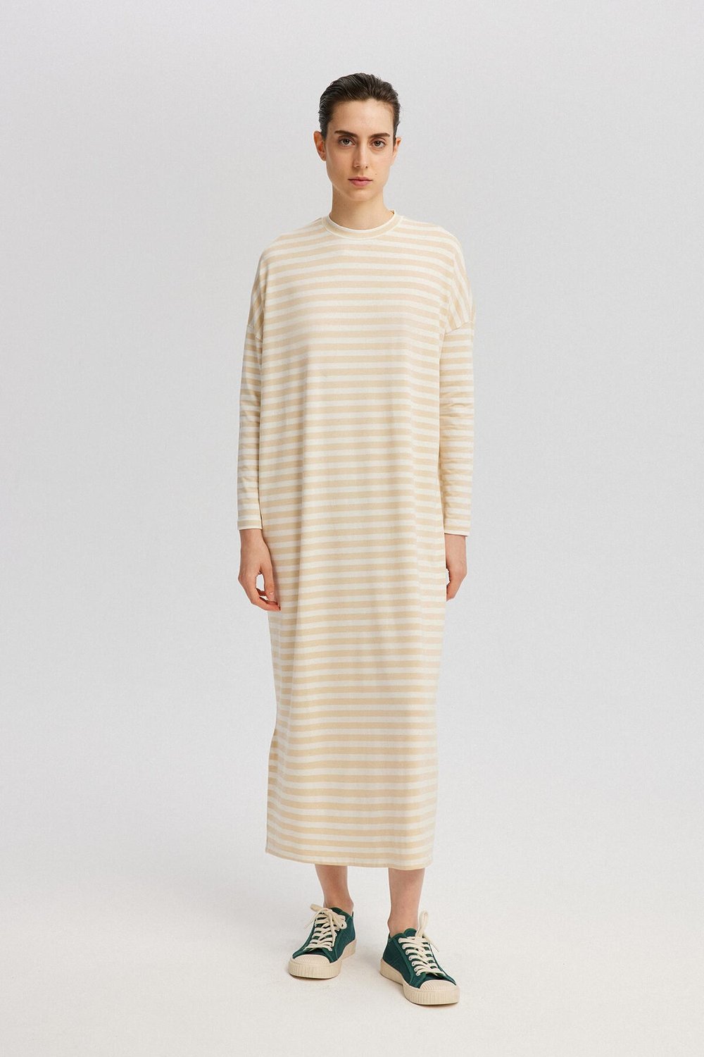 ÇİZGİLİ OVERSIZE ELBİSE