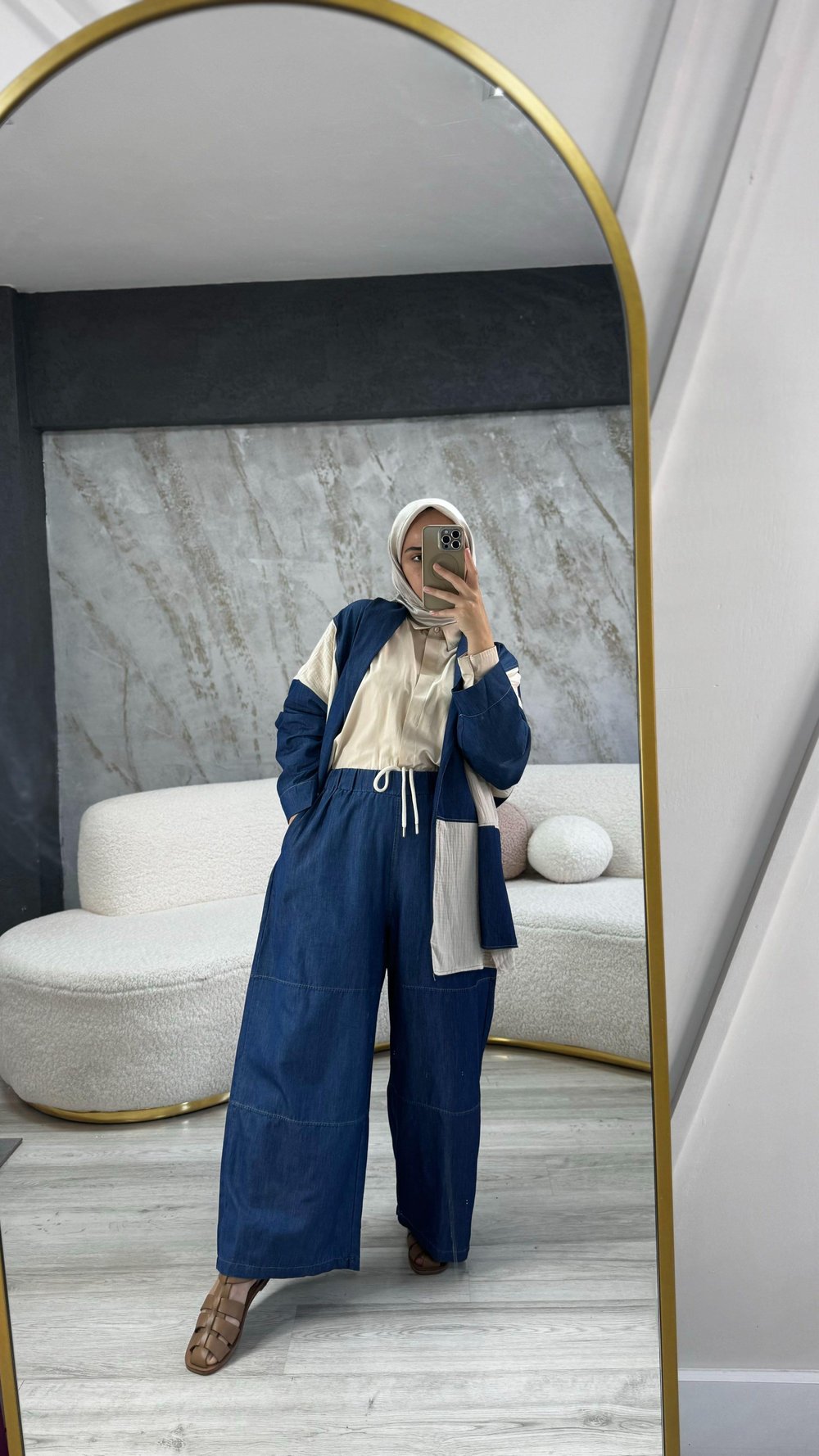 Touche Bol Paça Denim Pantolon 