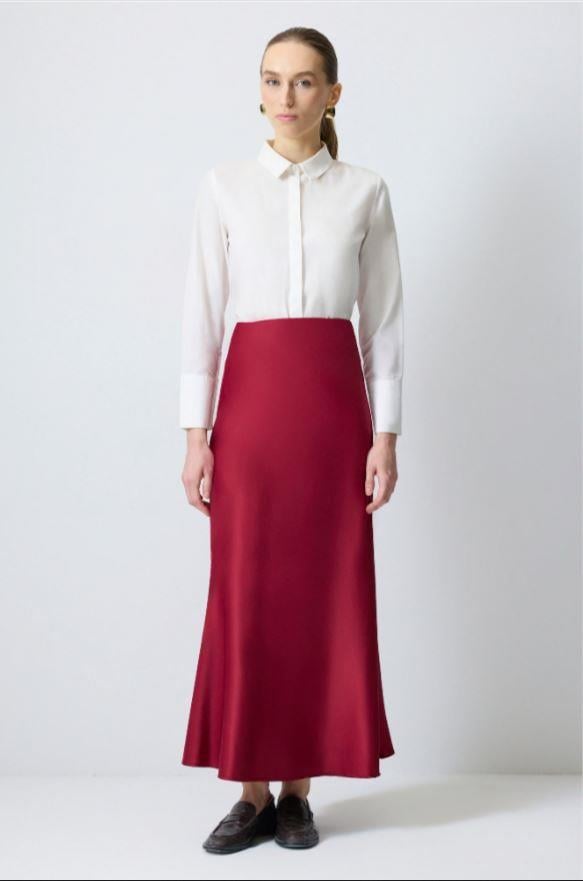 Touche Basic Saten Etek Bordo