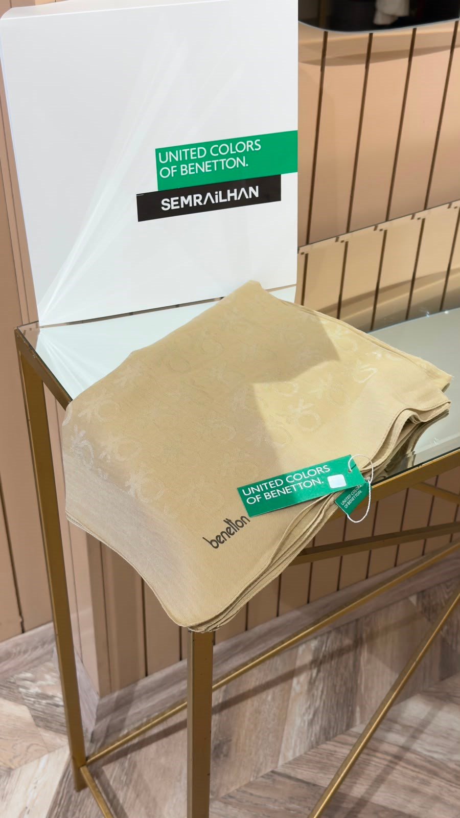 UNITED COLORS OF BENETTON Naia Şal Açık Gold