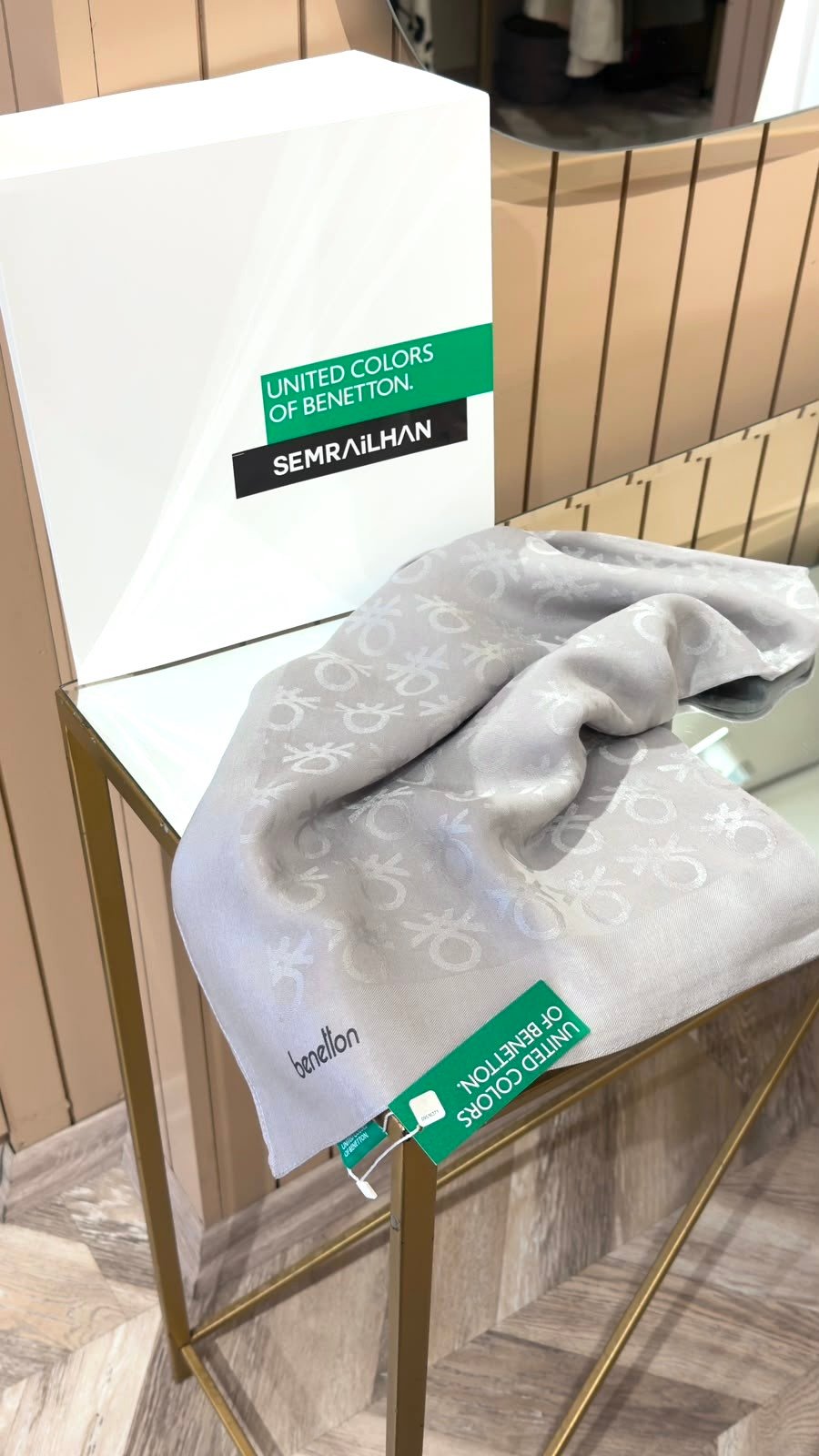 UNITED COLORS OF BENETTON Naia Şal Açık Gri
