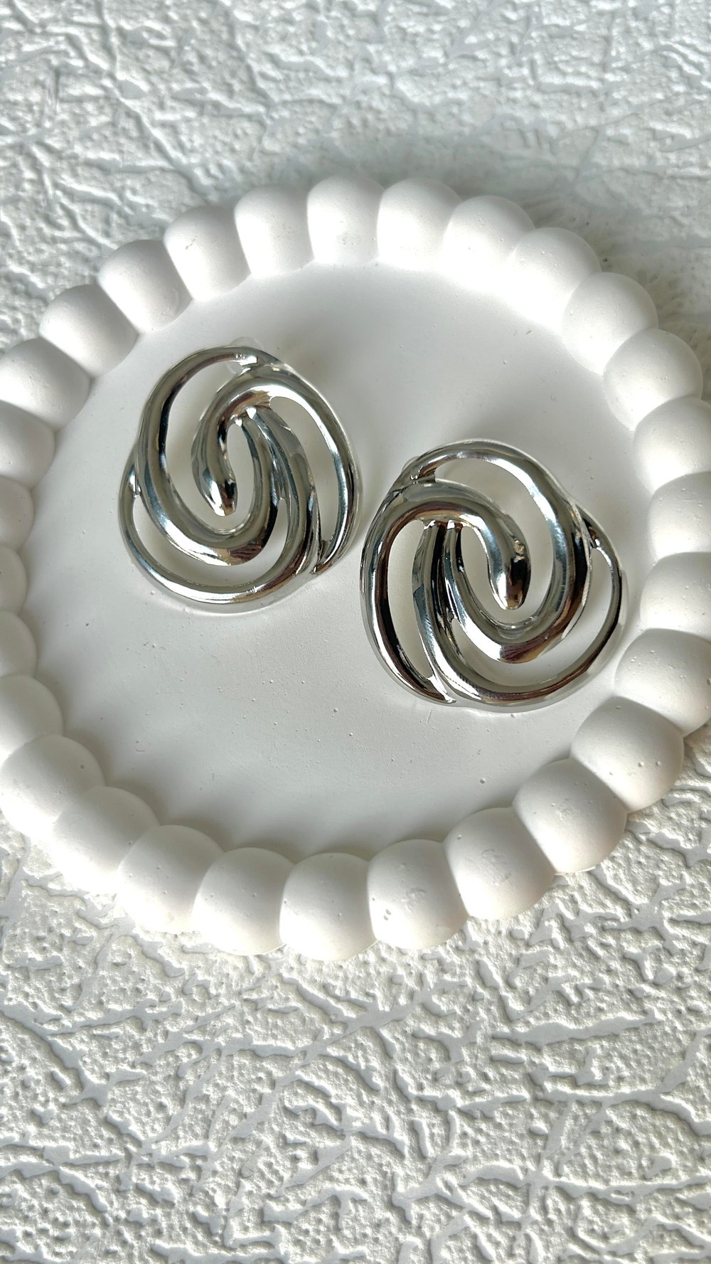 Gül Tasarım Silver Küpe 