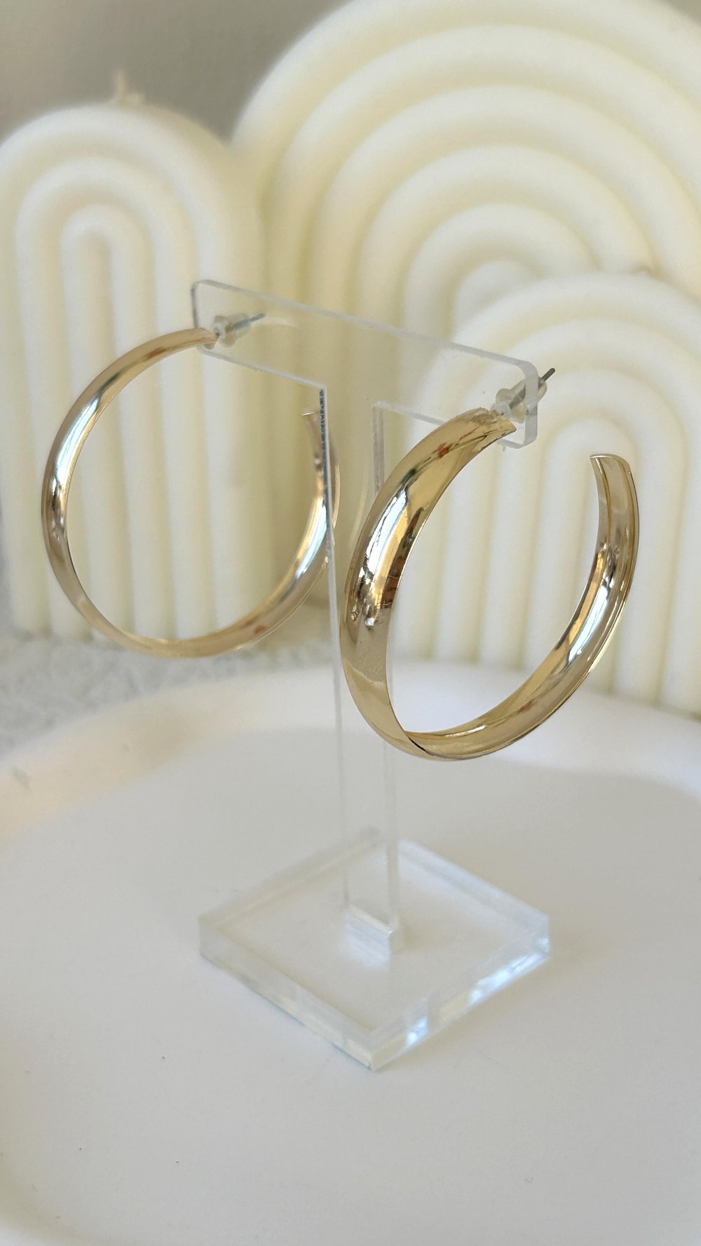 Halka 5 cm Gold Küpe