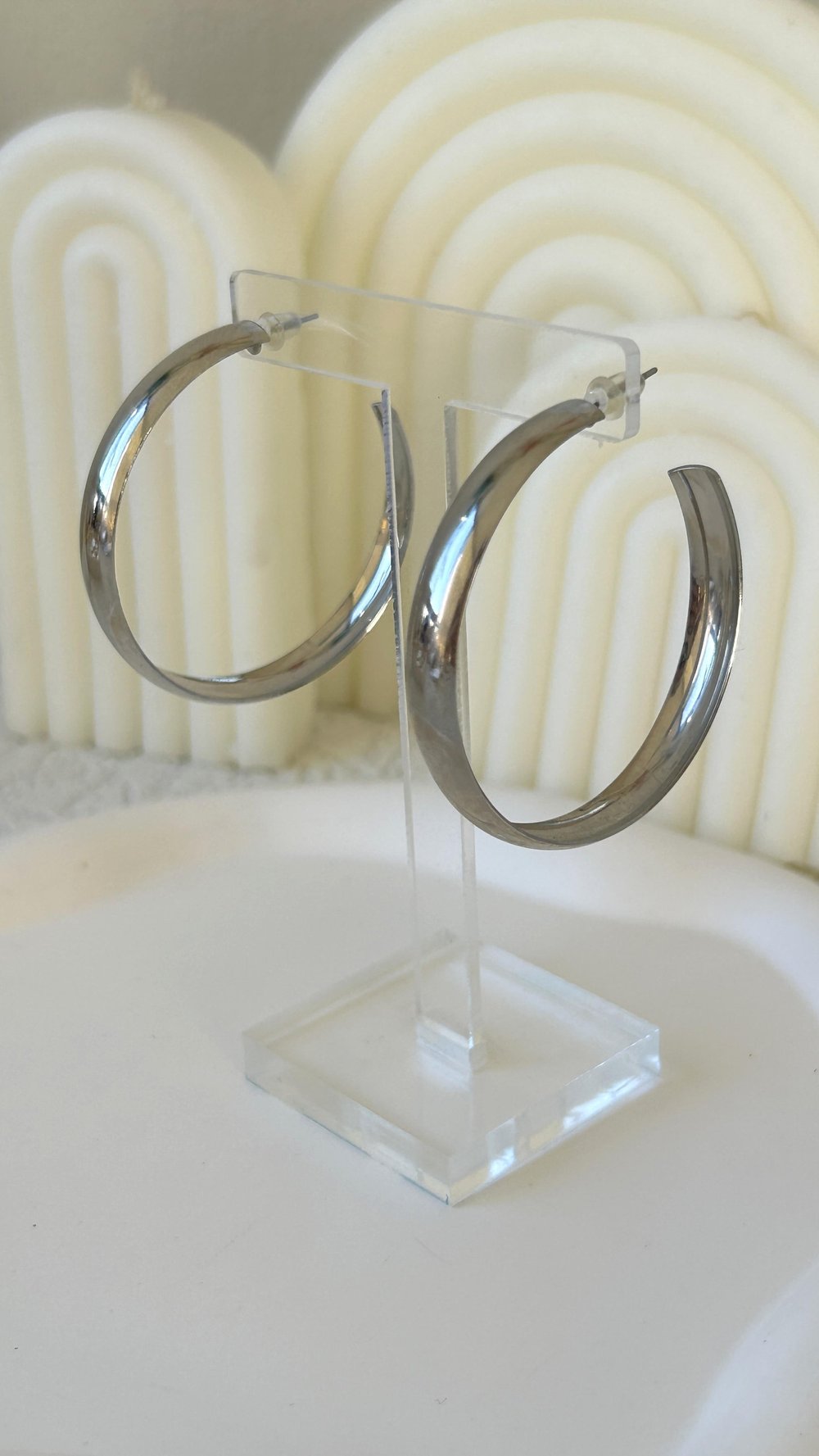 Halka 5 Cm Silver Küpe