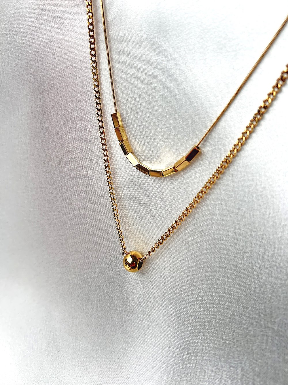 İKİLİ ÇELİK GOLD KOLYE