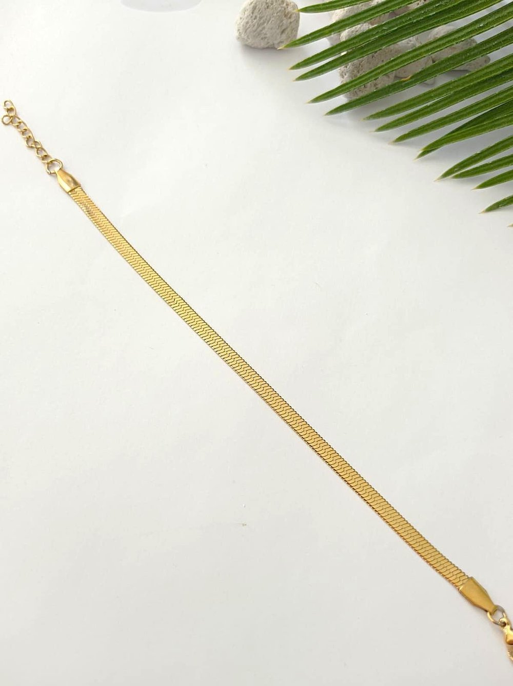 İtalyan Zincir Çelik Gold Bileklik