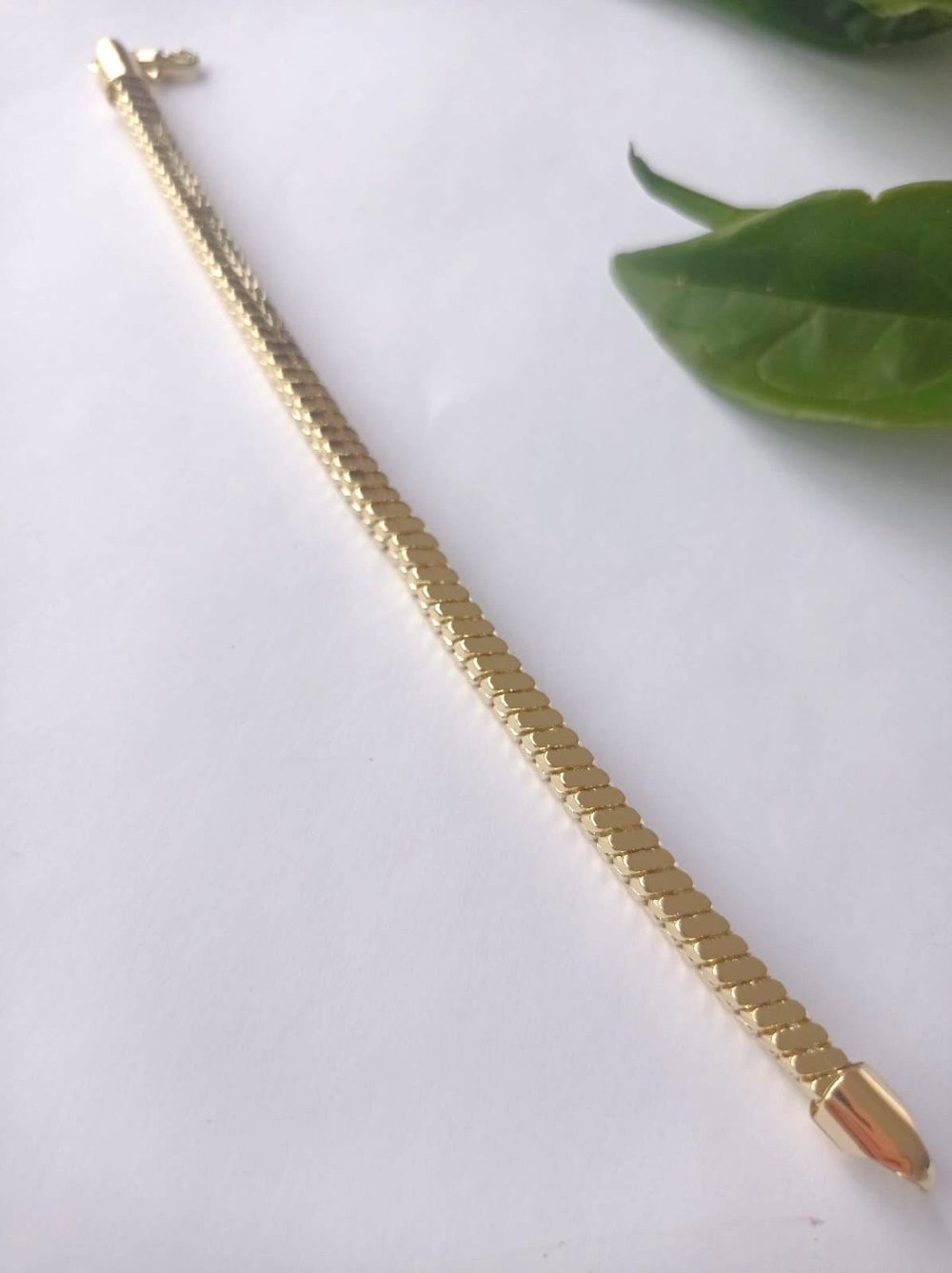 Kare Zincir Gold Bileklik