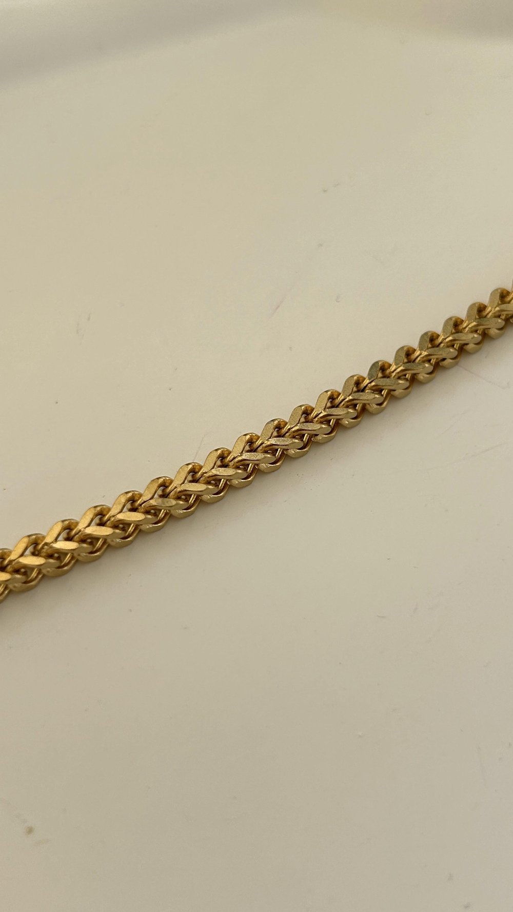 Klasik Örgü Çelik Gold Bileklik