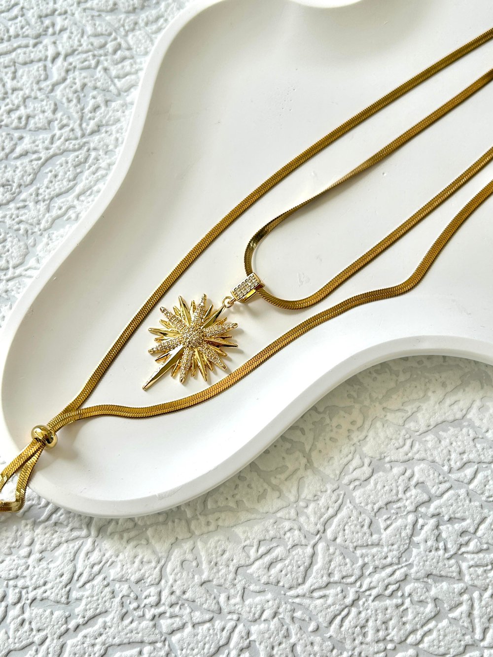 Kutup Yıldızı İtalyan Zincir Gold Kolye