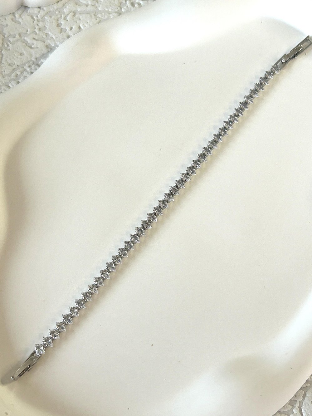 Premium Damla Model Suyolu Silver Bileklik