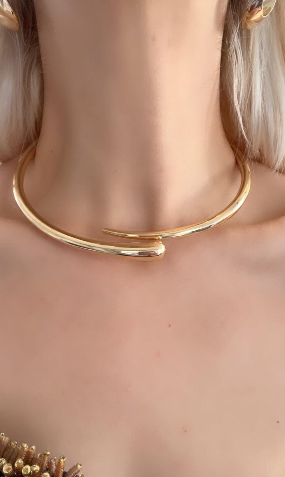 Premium Seri Marka Model Gold Choker 