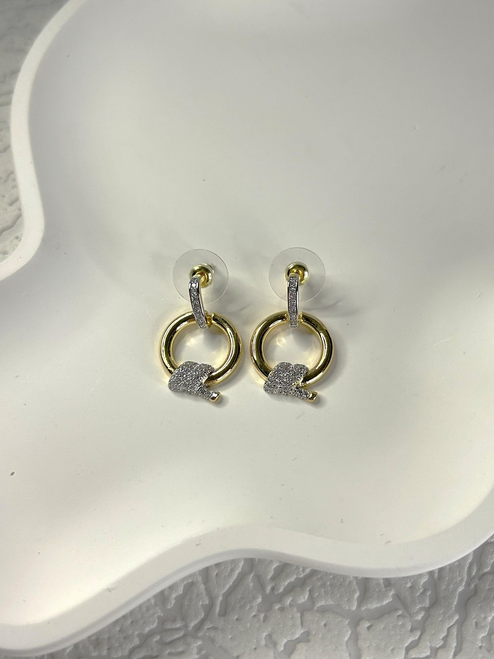 Premium Zirkon Taş Detay Halka Küpe