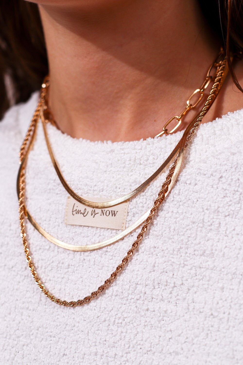 Sıralı Zincir Gold Kolye