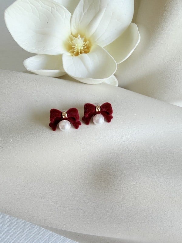 VİP Bordo Fiyonk Küpe