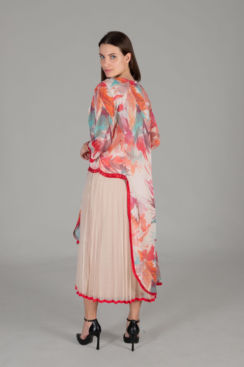Round Neck Silk Yoryo Dress 