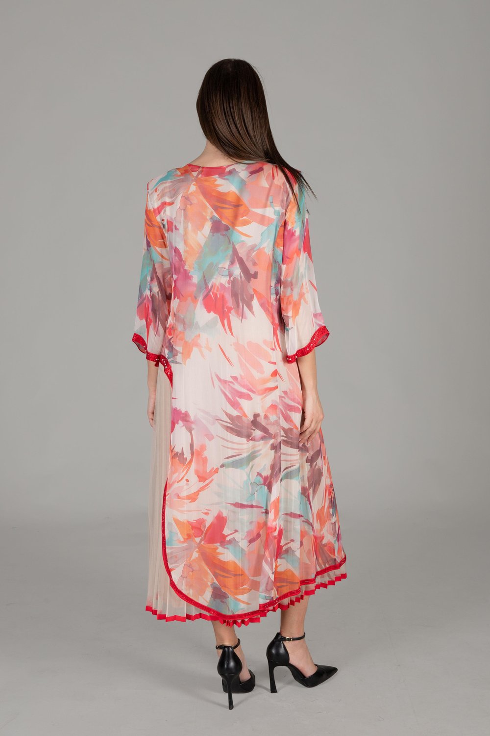 Round Neck Silk Yoryo Dress 