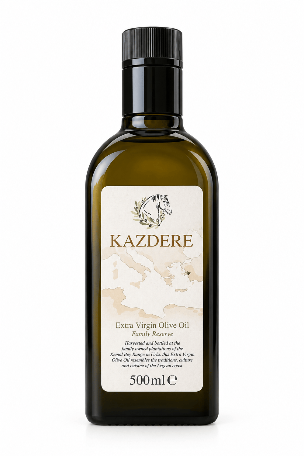 KAZDERE 2025/2026 Erken Hasat Soğuk Sıkım Natürel Sızma Zeytinyağı 500 ml 