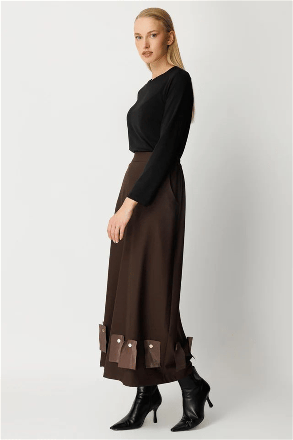 Ghisa 26KGSPNT8018  Kadın Geniş Paça Pantolon