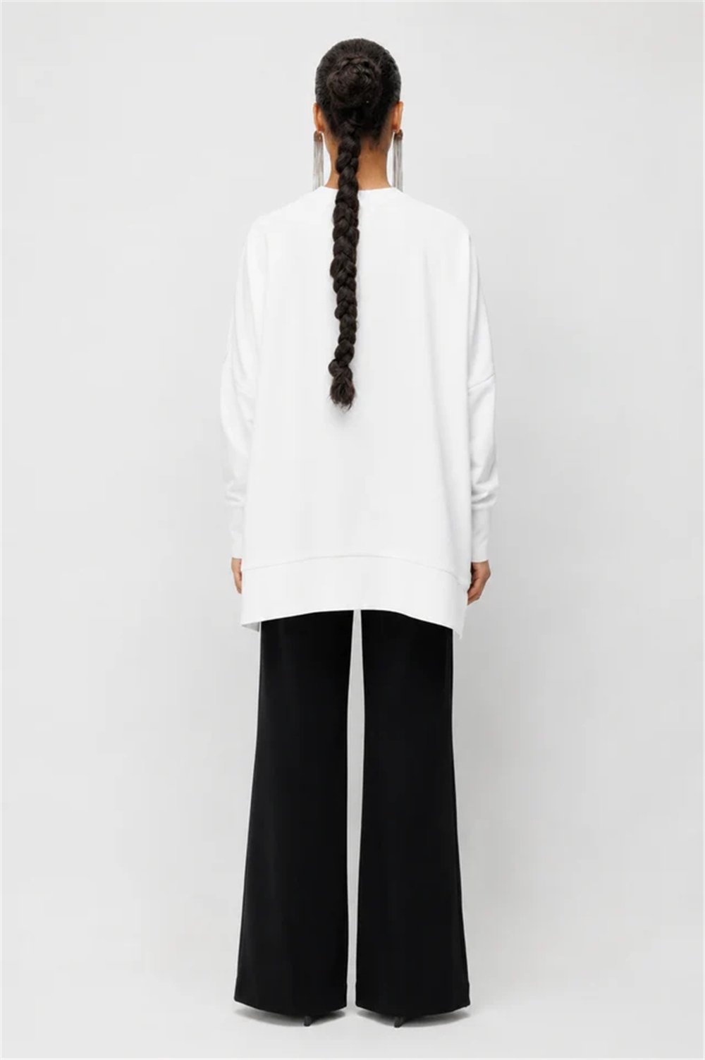 Ghisa 3610T4831 Kadın Kol Detaylı Oversize Tunik