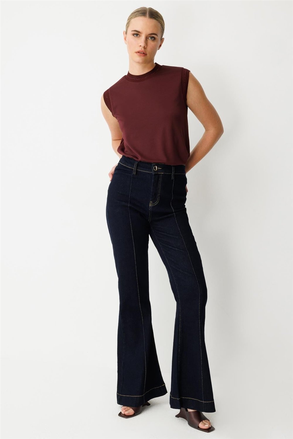 Ghisa 3611P8080 Kadın Cep Detaylı Denim Pantolon