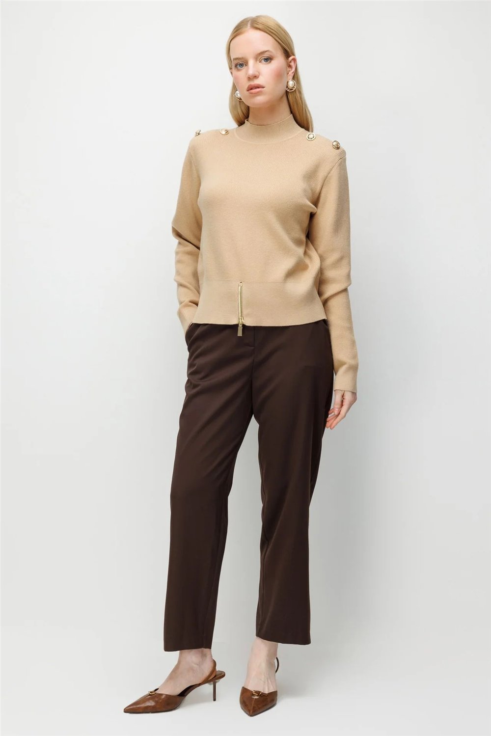 Ghisa 3620T4863 Kadın Düz Tunik