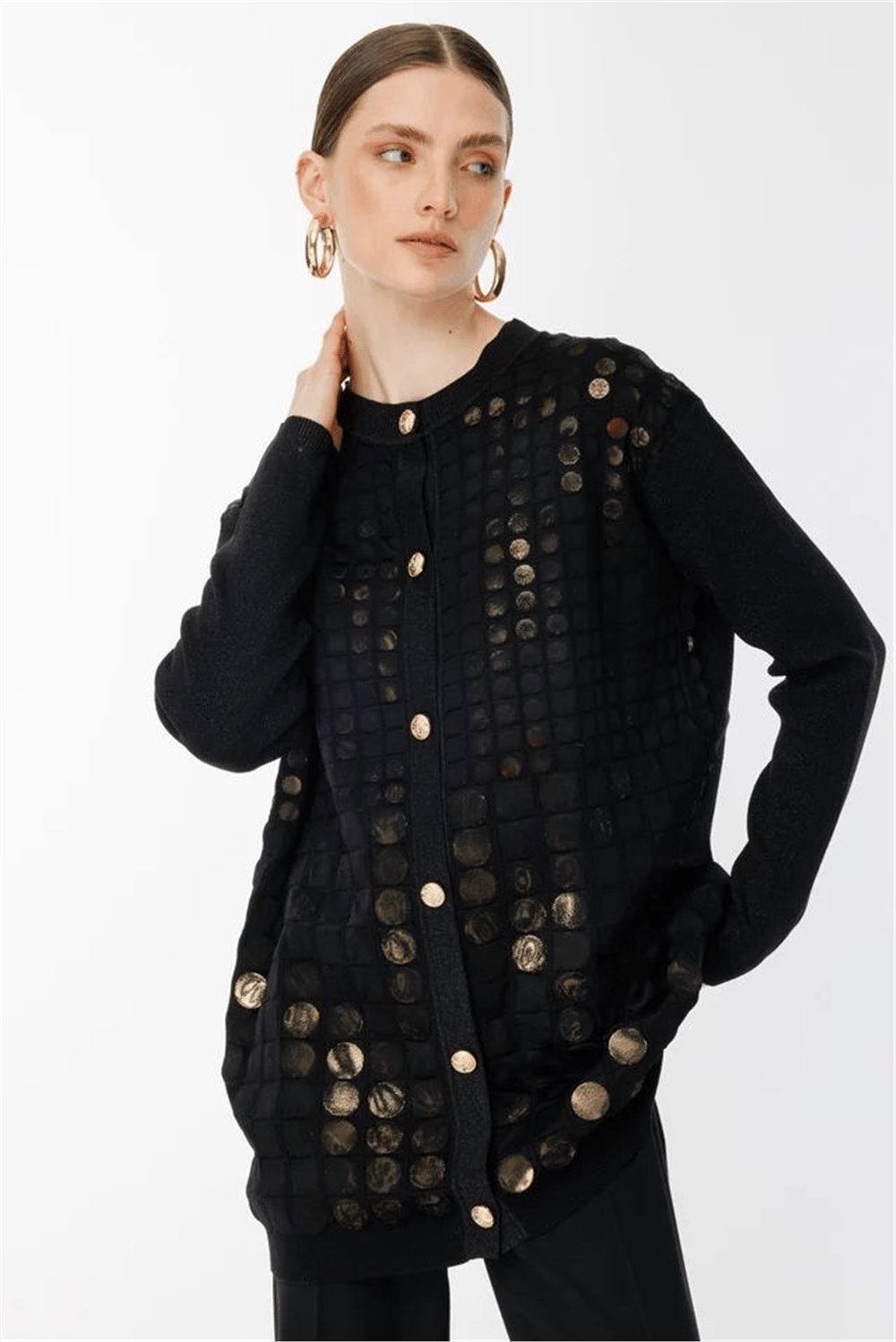 Ghisa 5KGSCKT3027 Kadın Benekli Ceket