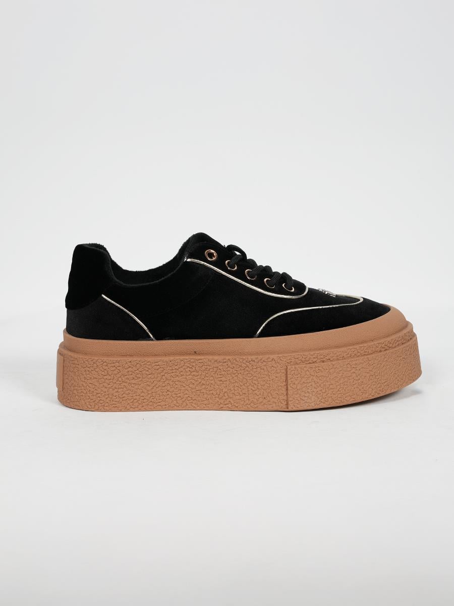 Guja 25K330 Kadın Taş Detaylı Kadife Sneaker Ayakkabı