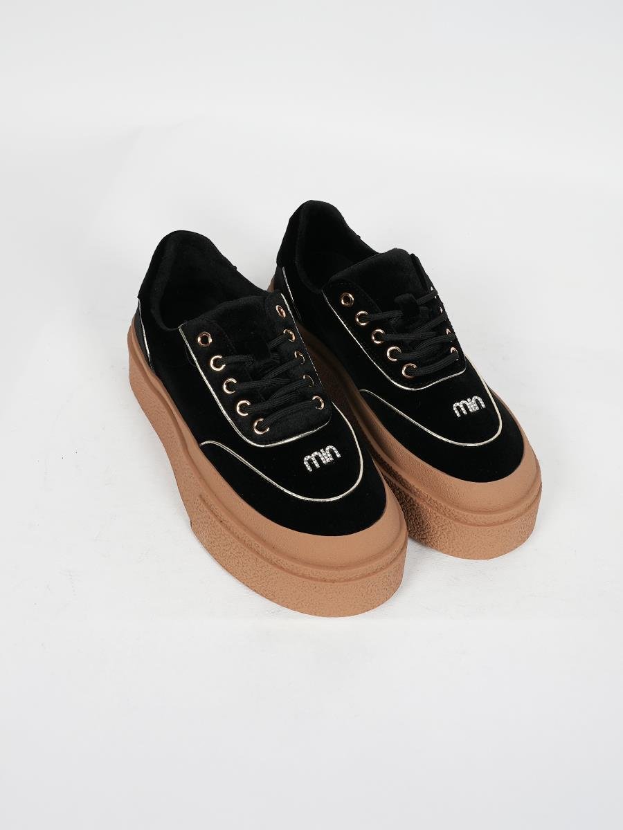 Guja 25K330 Kadın Taş Detaylı Kadife Sneaker Ayakkabı