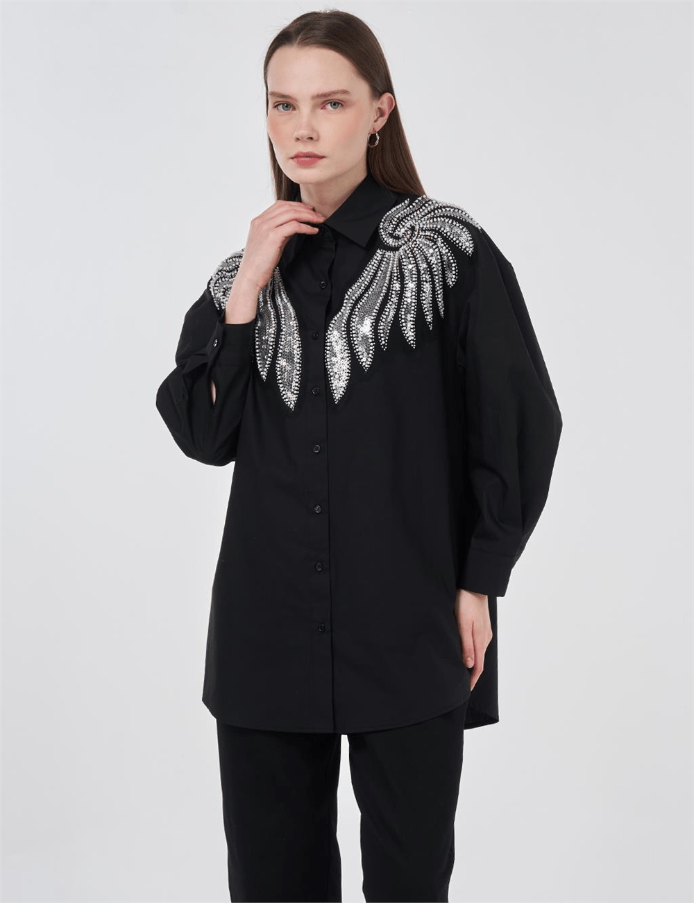 Kayra KA-B26-21046 Kadın Payetli Tunik