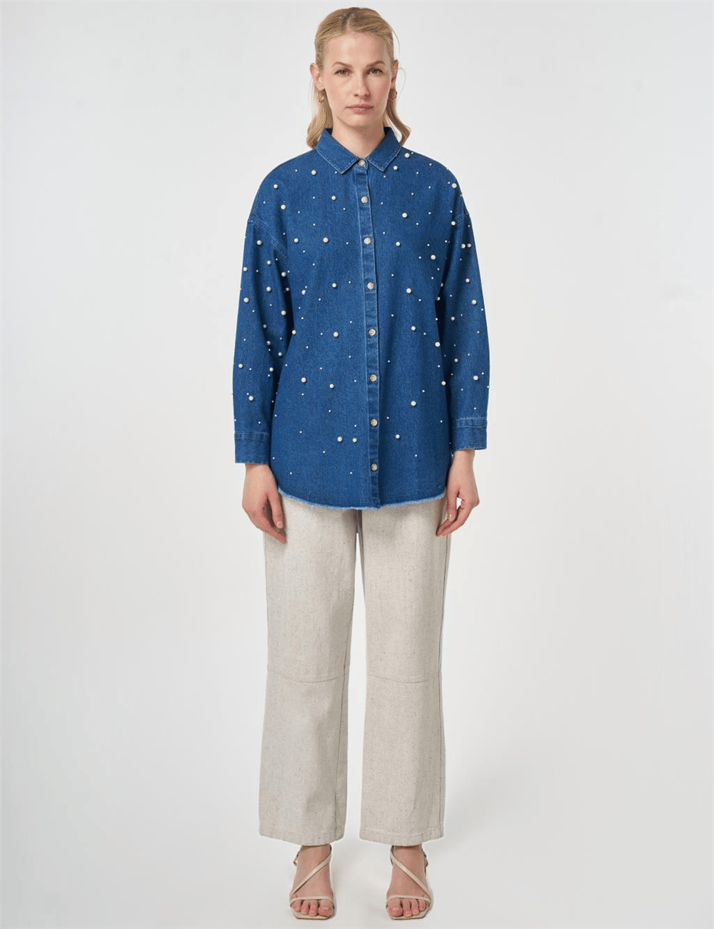 Kayra KA-B26-21060 Kadın Boncuklu Tunik