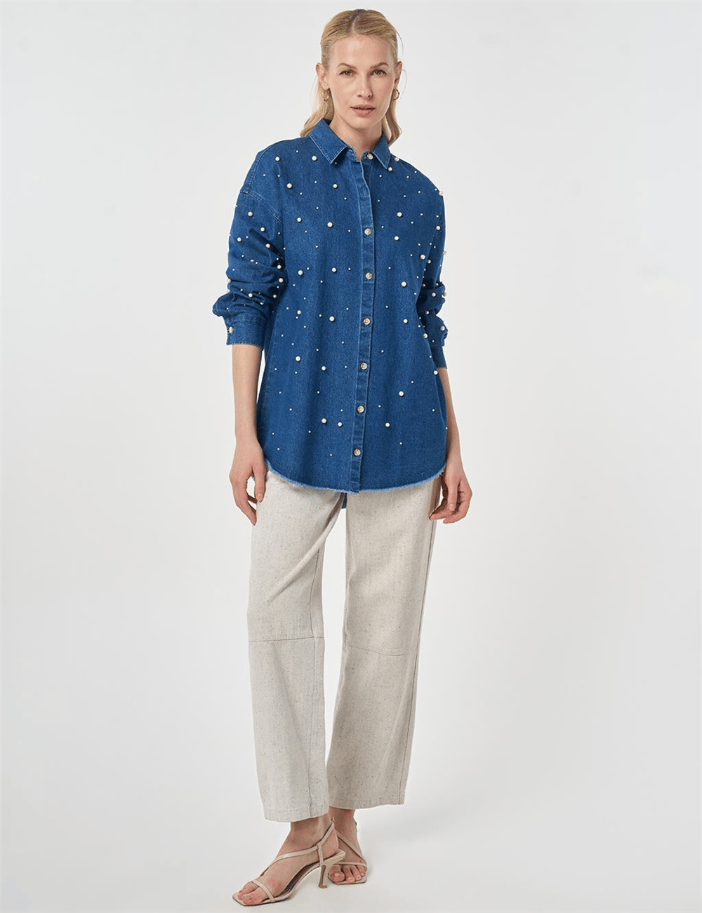 Kayra KA-B26-21060 Kadın Boncuklu Tunik