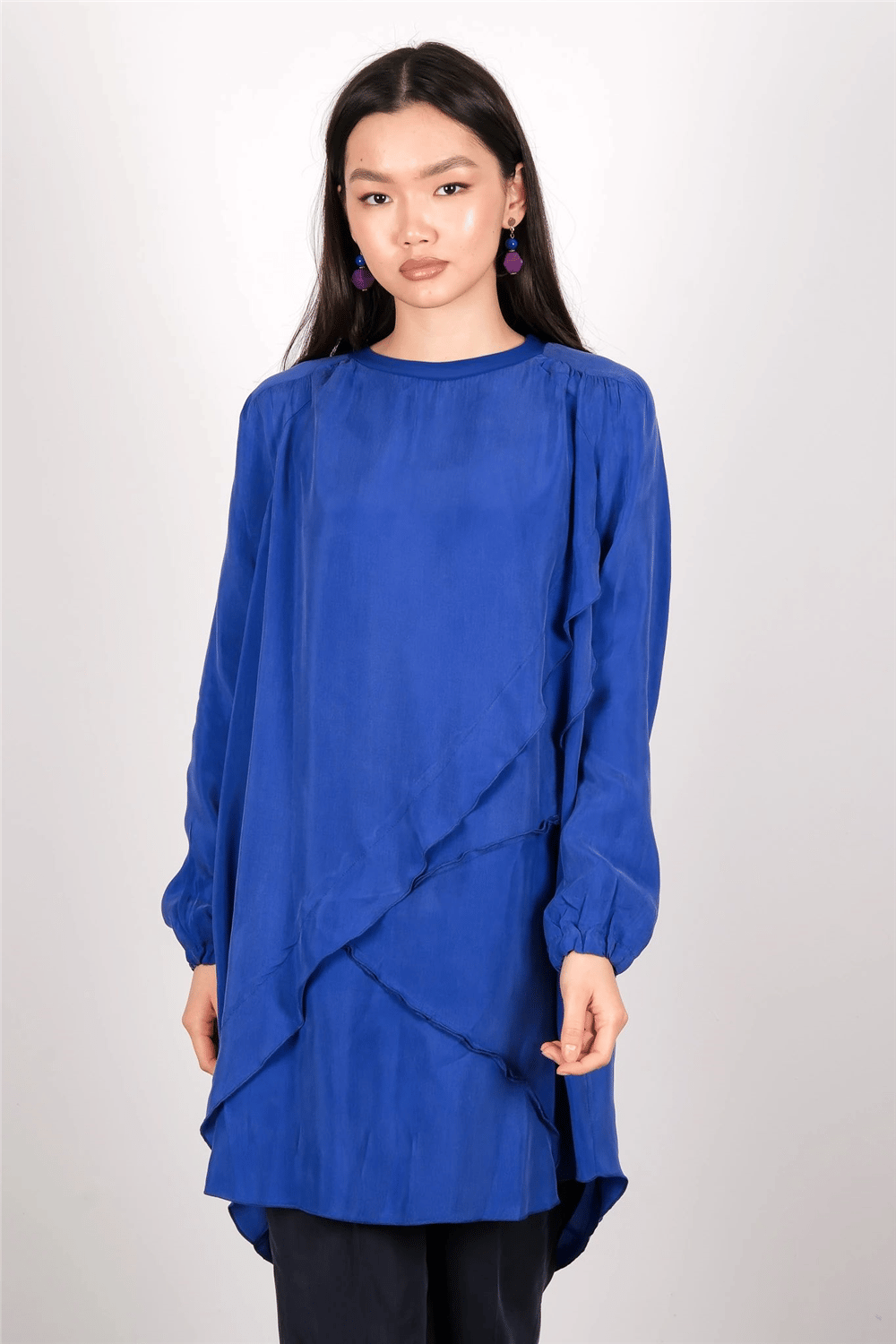 Misswhence 39017 Kadın Kumaş Detaylı Tunik